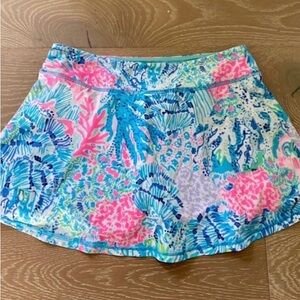 Lilly Pulitzer Skort Luxletic pink blue ocean coral Tennis Pickleball Small